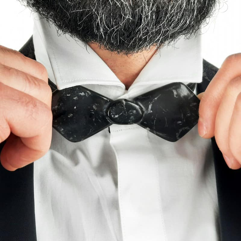 The Bow Tie, a fashion accessory that adds a touch of elegance and refinement to your outfit, made of stones that convey vigor, refinement, sensuality, and energy.