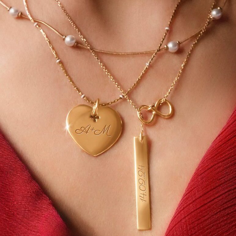 Personalized jewelry will warm the heart and emphasize the bond you share.