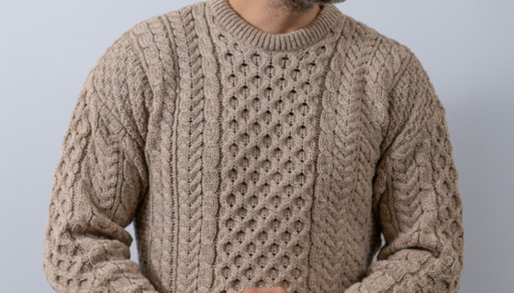 Aran - ‎Men's Merino Ara‎n Sweater‎‎ - 80.76