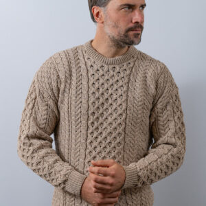 ‎Men’s Merino Ara‎n Sweater‎‎