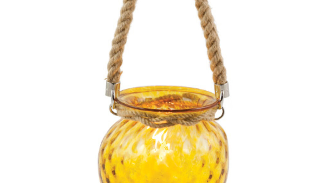 MDina Glass - Ball Lantern with rope handle - 53.50