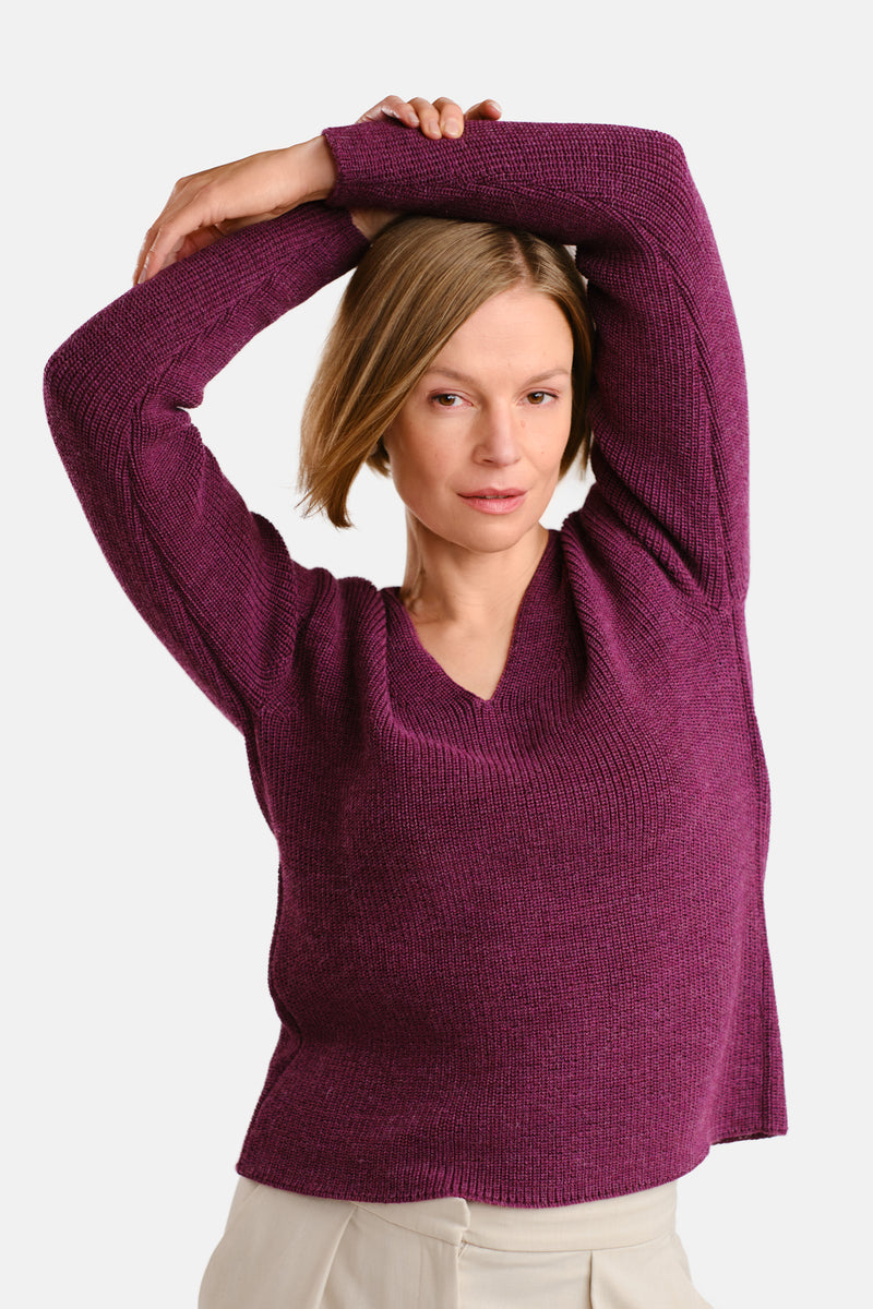 CHUNKY knit sweater, heather