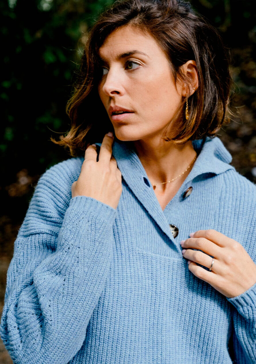 Montlimart JADE women's recycled-wool sweater in blue